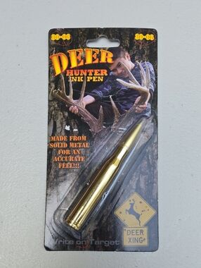 Deer Hunter Ink Pen - Brass Bullet Design 30-06